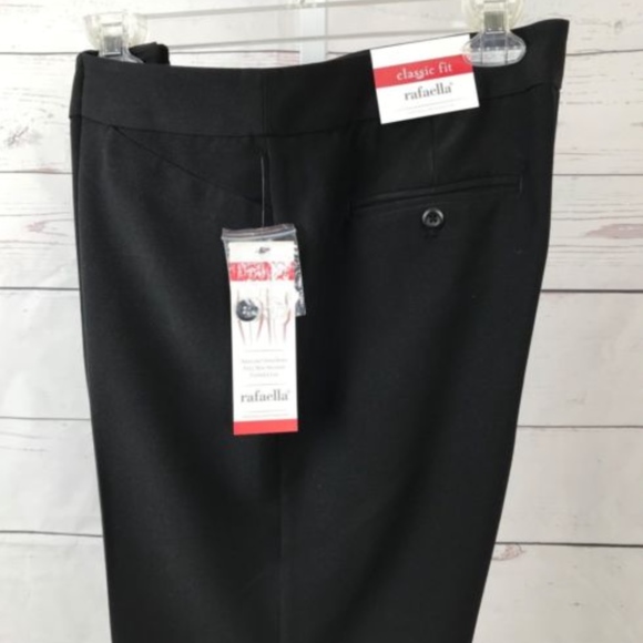 Rafaella Pants - Rafaella Black Dress Pants Classic Fit Stretch 10